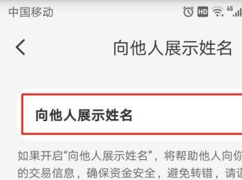 如何开启云闪付APP中的向他人展示姓名功能