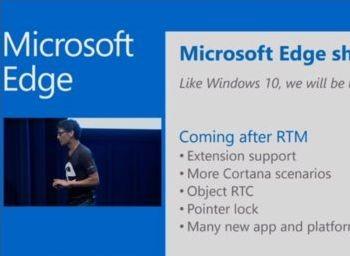 微软在Win10 RTM之后将为Edge浏览器添加5项功能