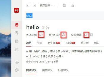 怎么在有道词典中发出读音