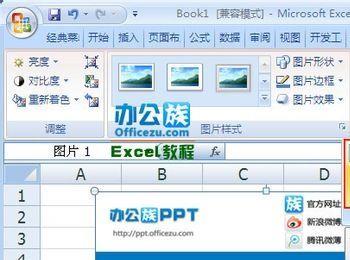 轻松用Excel2007中图片裁剪对图片进行裁剪