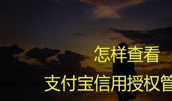 怎样查看支付宝信用授权管理？(支付宝网商贷授权税务有什么影响)