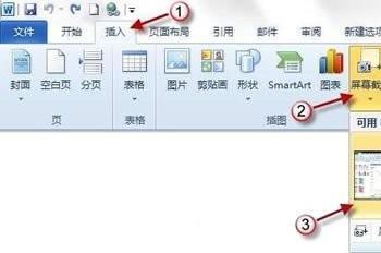 Word2010屏幕截图插入功能如何使用的详细介绍