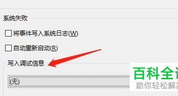 如何设置win10系统"写入调试信息"功能