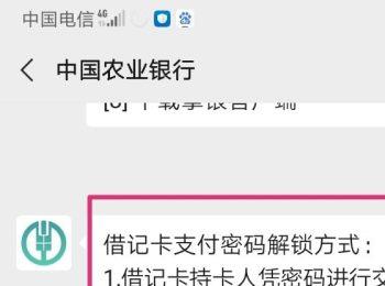 农业银行卡被锁了如何在手机上申请解锁