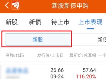 怎么在手机中查看近段时间上市的股票