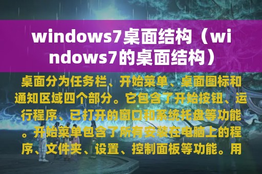 windows7桌面结构（windows7的桌面结构）