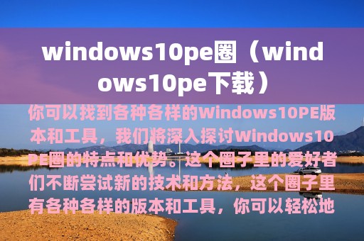 windows10pe圈（windows10pe下载）