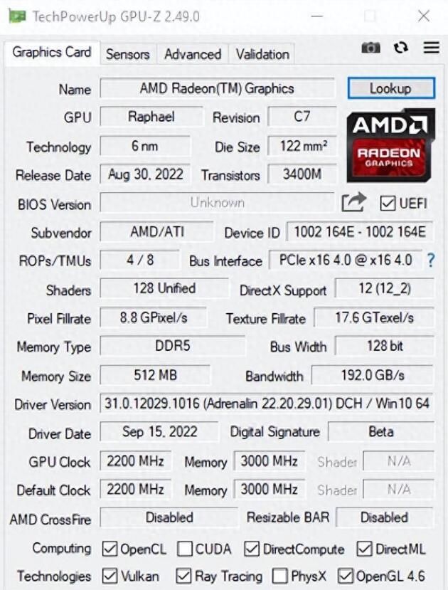 R5 7600X核显相当于什么显卡