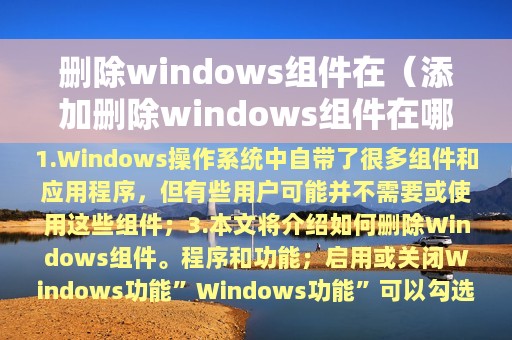 删除windows组件在（添加删除windows组件在哪）