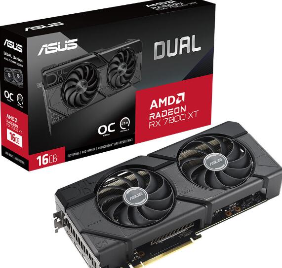 华硕推出Radeon RX7800XT和RX7700XT Dual OC显卡