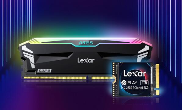 Lexar宣布推出ARES RGB DDR5 7200台式机内存和PLAY 2230 PCIe 4.0 SSD