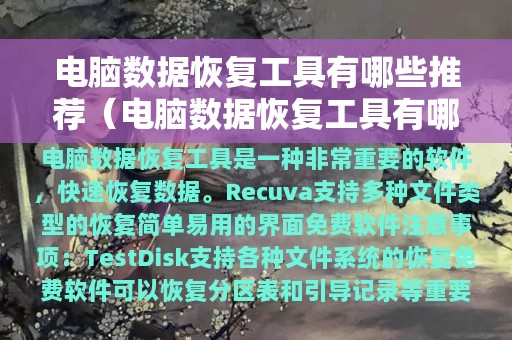 电脑数据恢复工具有哪些推荐软件(电脑数据恢复工具有哪些推荐)