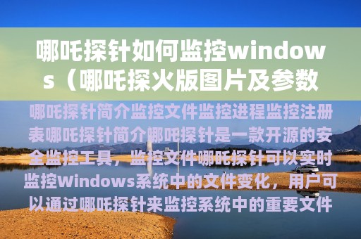 哪吒探针如何监控windows（哪吒探火版图片及参数）