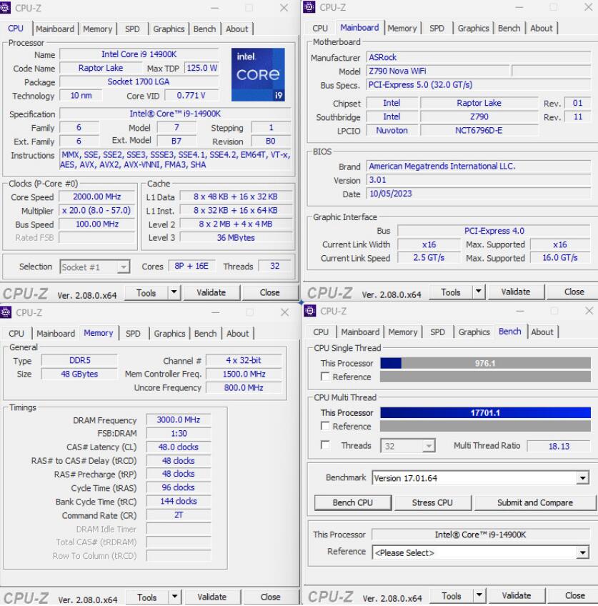 ASRock Phantom Gaming Z790 Nova WiFi开箱评测