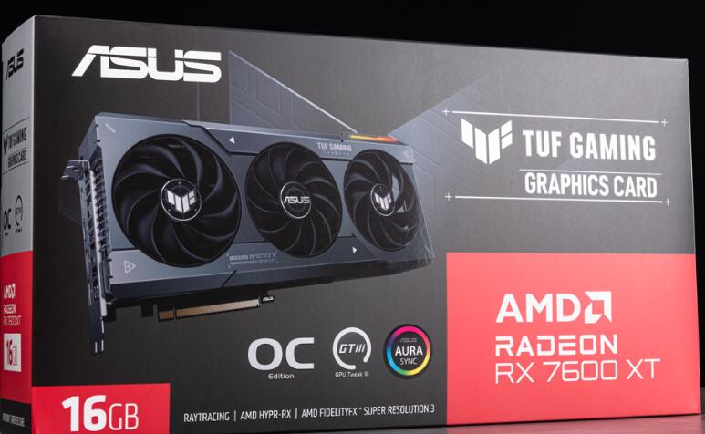 ASUS TUF Gaming RX7600XT OC 16GB开箱评测