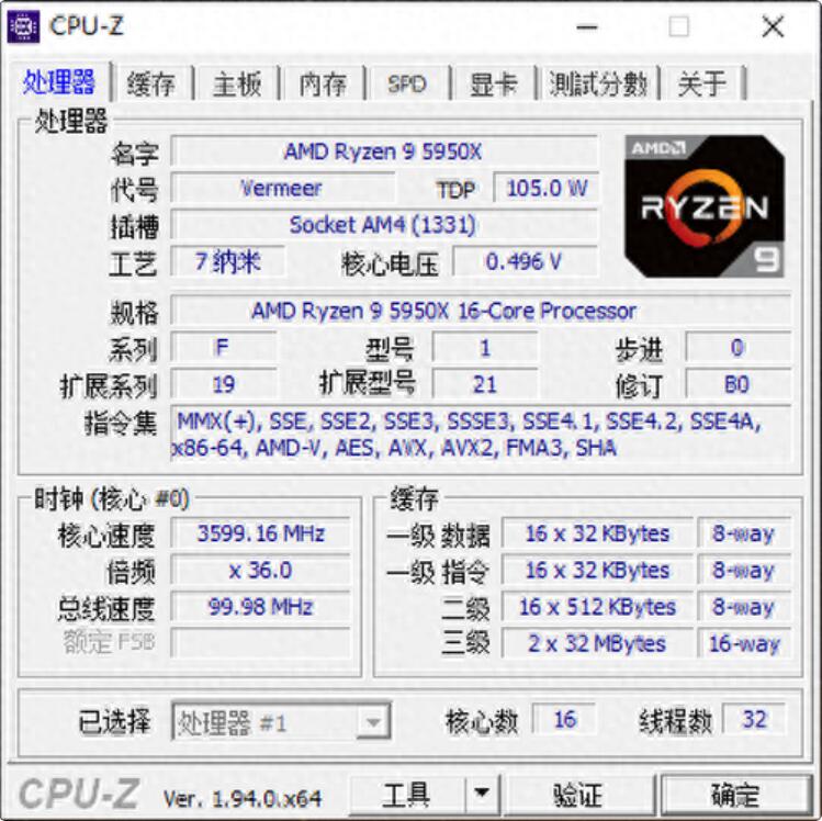 R9 5950X满载功耗多少（5950X参数）