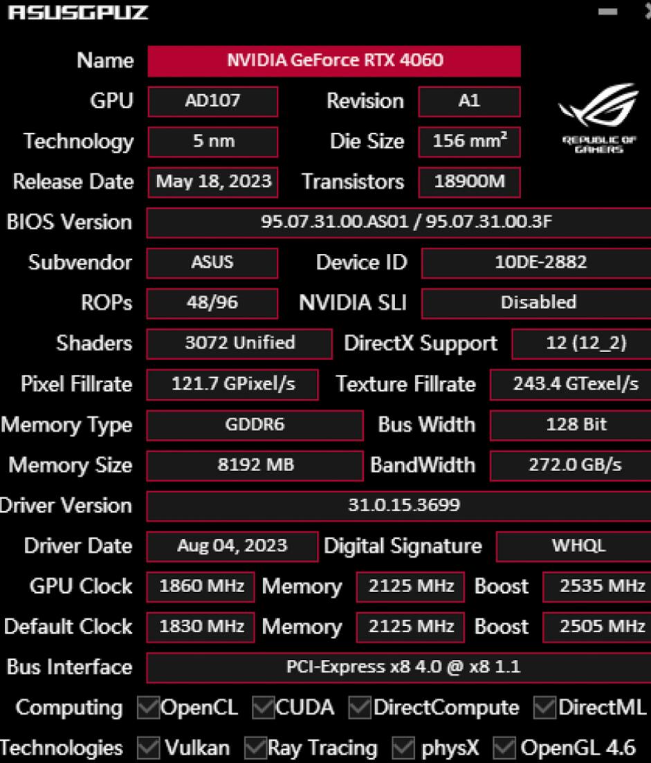 ASUS Dual GeForce RTX4060 OC 8GB GDDR6显卡开箱评测