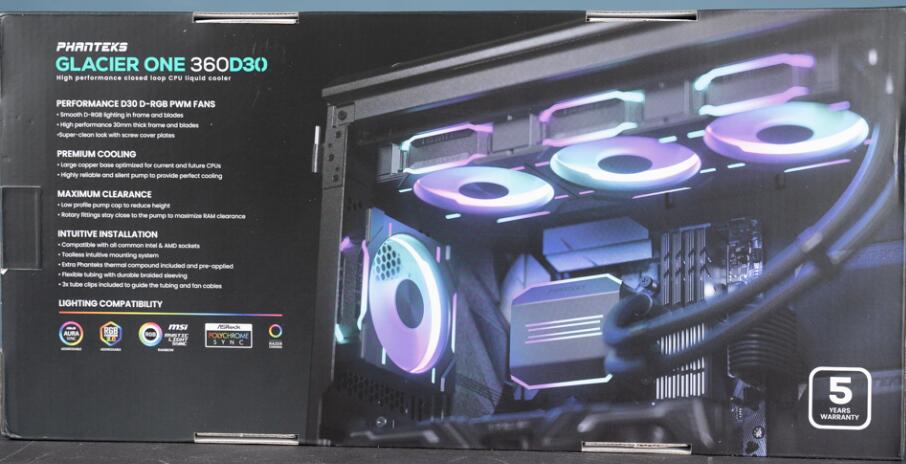 Phanteks GLACIER ONE 360 D30水冷开箱评测