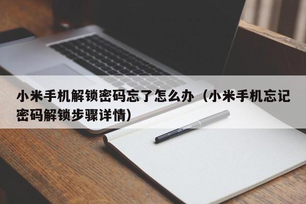 小米手机解锁密码忘了怎么办